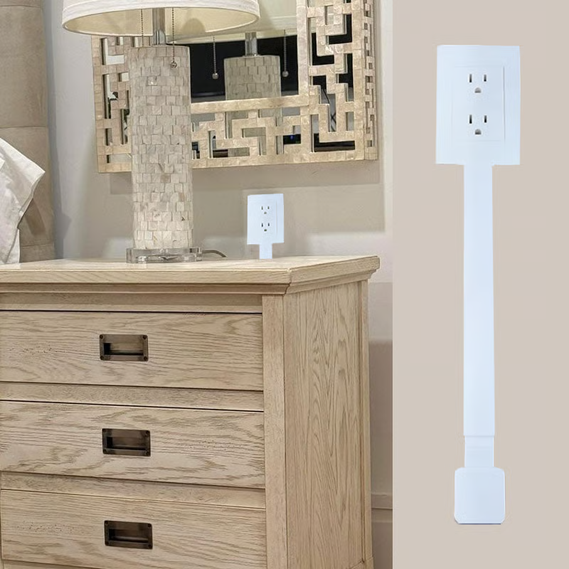 🔥Zandora Electrical Outlet Extender & 2 AC Outlets Extendable 18’’-30’’ Rotatable 180°